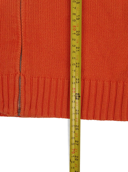 Burberry Pull Orange Coton Zippé Full Zip M Homme