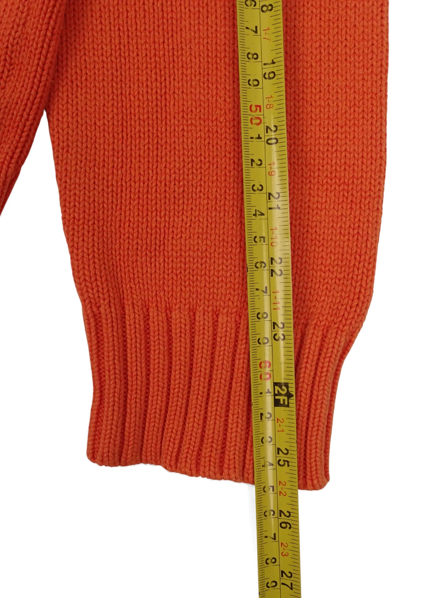 Burberry Pull Orange Coton Zippé Full Zip M Homme