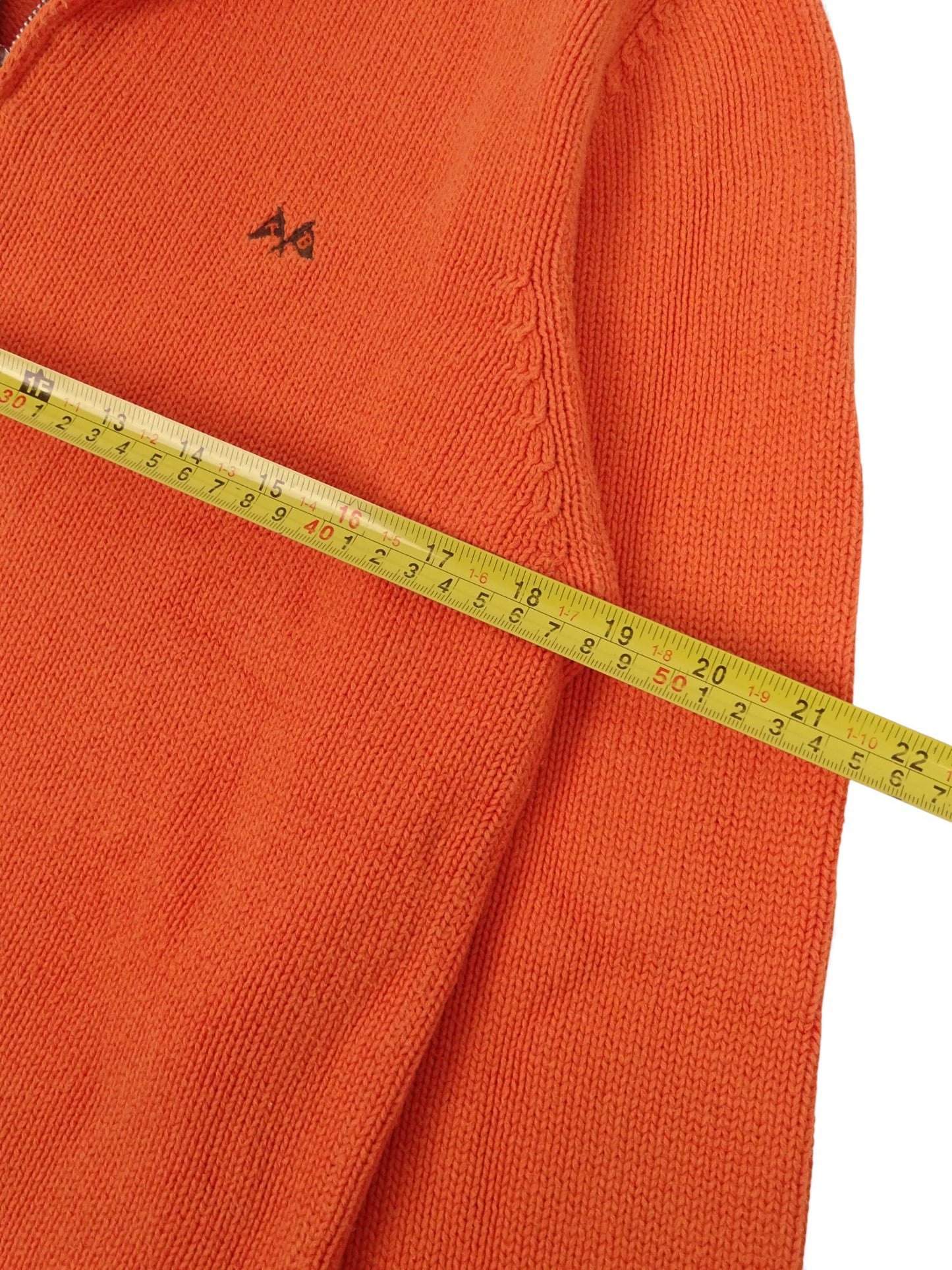 Burberry Pull Orange Coton Zippé Full Zip M Homme