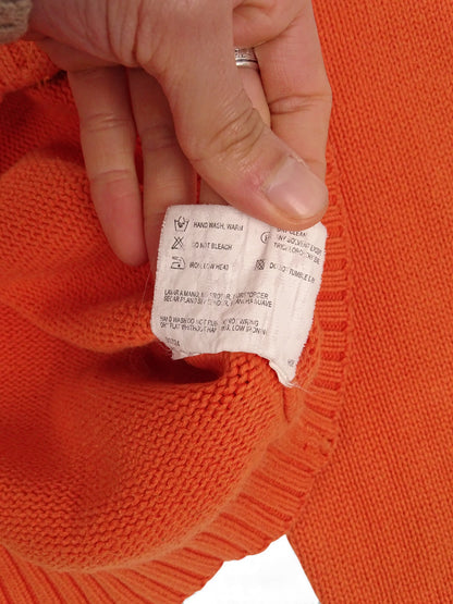 Burberry Pull Orange Coton Zippé Full Zip M Homme