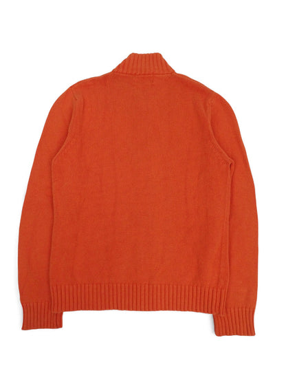 Burberry Pull Orange Coton Zippé Full Zip M Homme