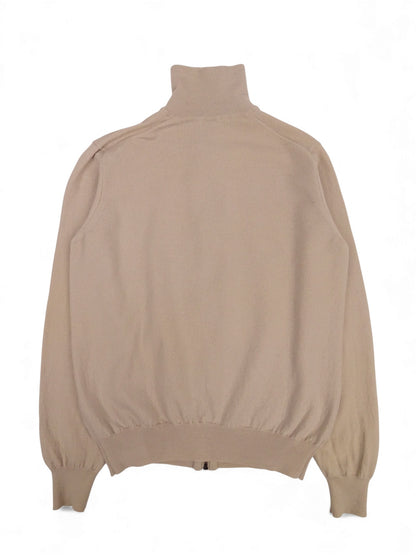 Burberry Gilet Zippé Beige 100% Laine XS Homme