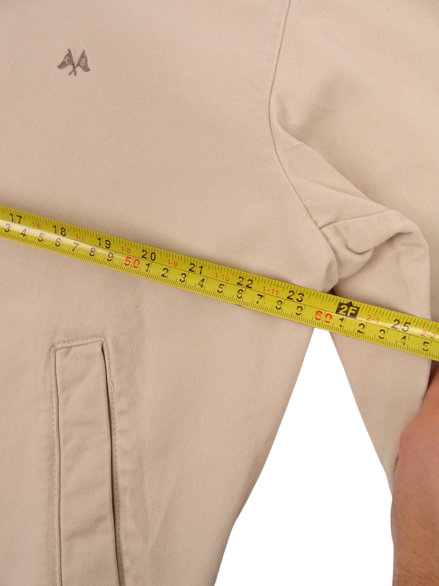 Burberry Veste Harrington Blanc/Crème Coton XL Homme