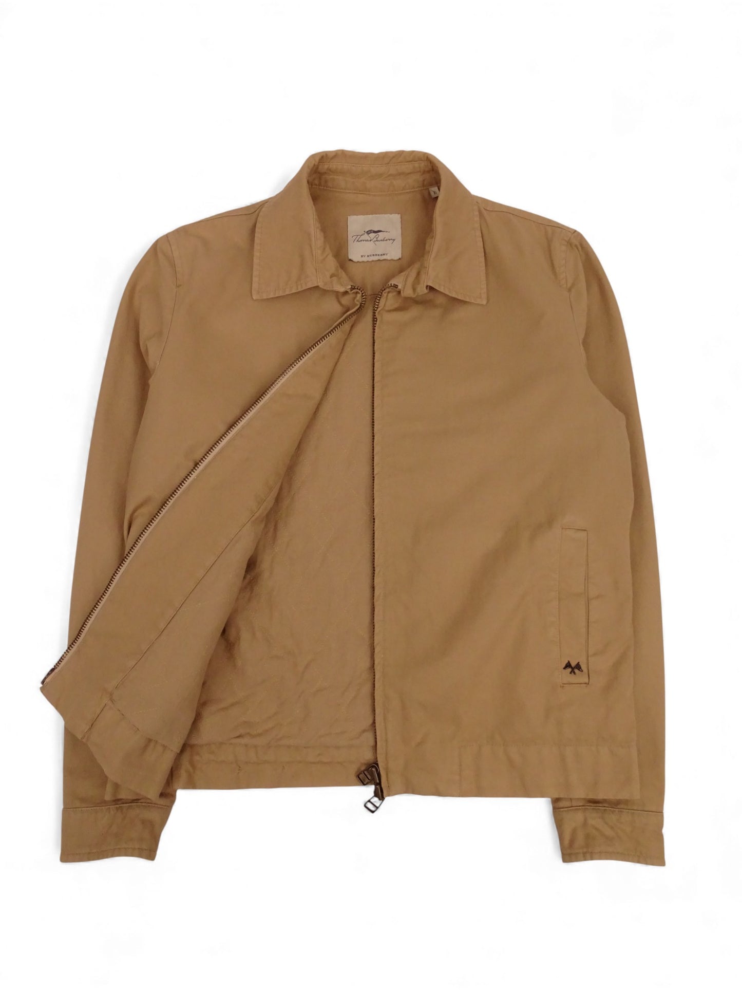 Burberry Veste Blouson Harrington Matelassé Demi-SaisonBeige Coton L Homme