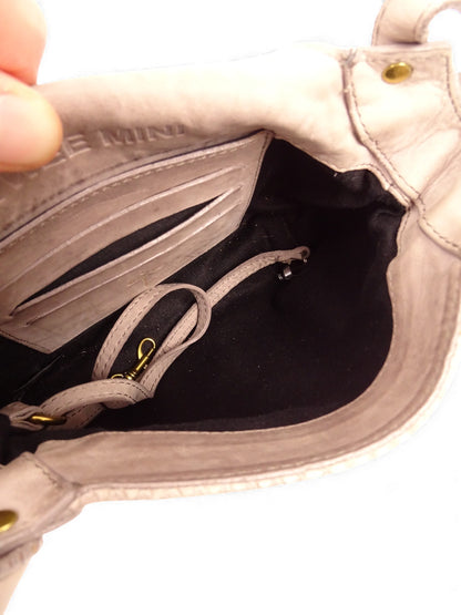 Jérôme Dreyfuss Sac Bandoulière Twee Mini Python Gris