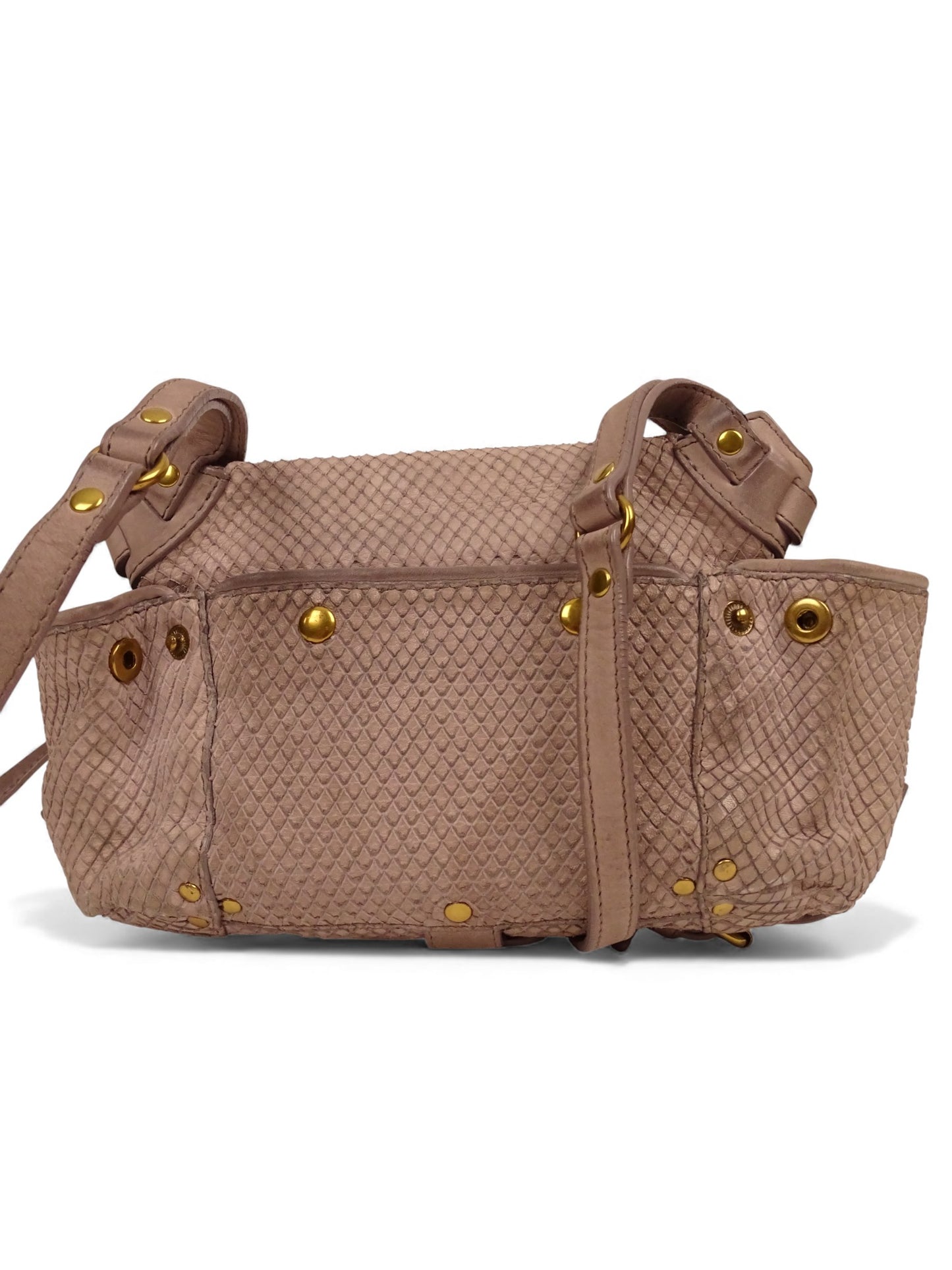 Jérôme Dreyfuss Sac Bandoulière Twee Mini Python Gris