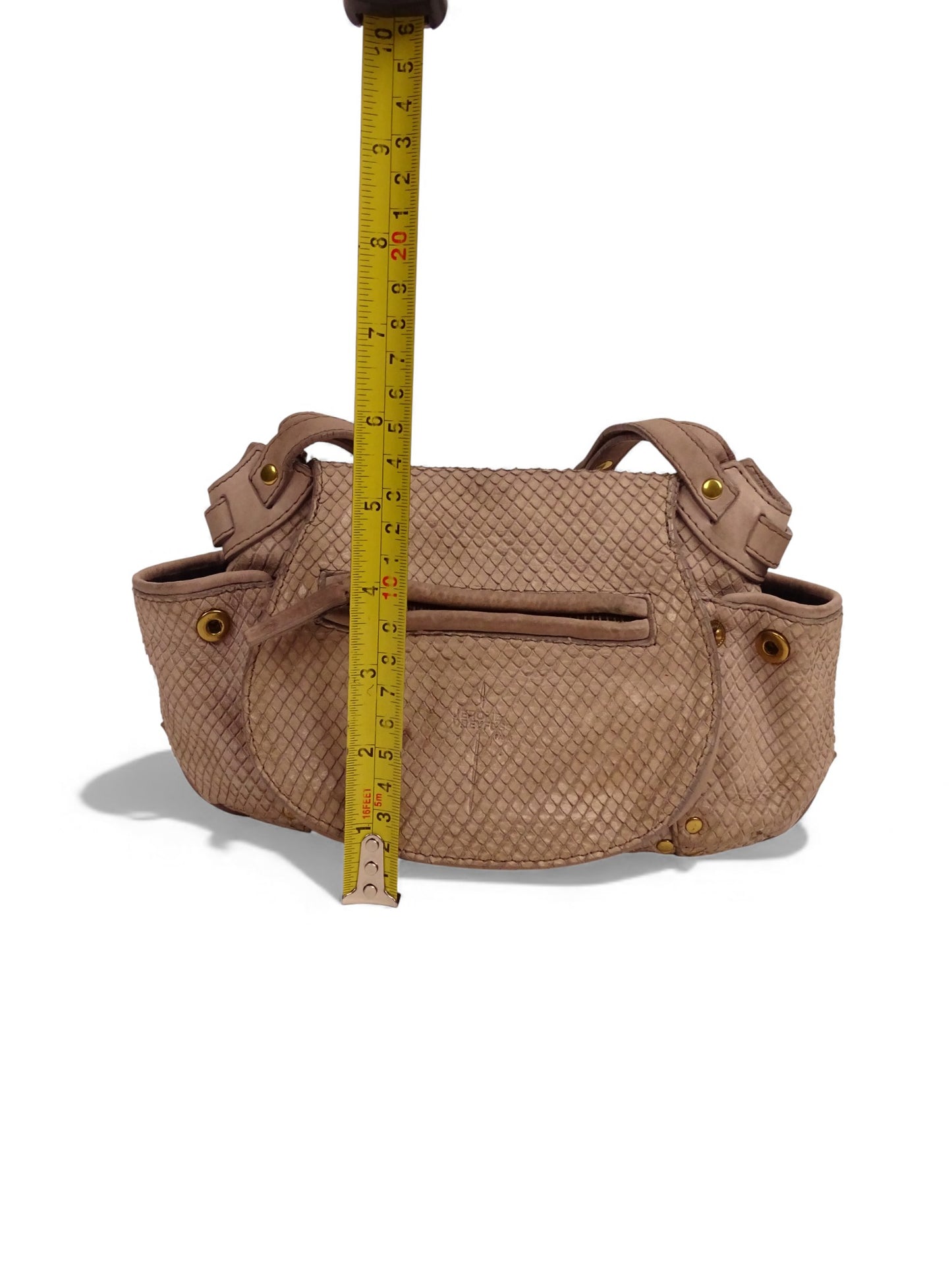 Jérôme Dreyfuss Sac Bandoulière Twee Mini Python Gris