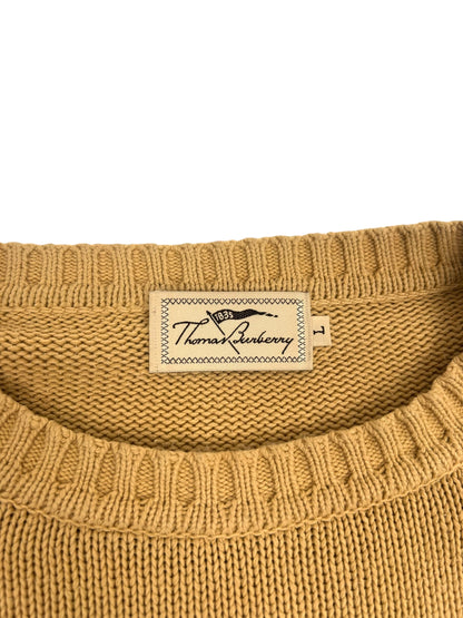 Burberry Pull Col Rond Beige Coton L Homme