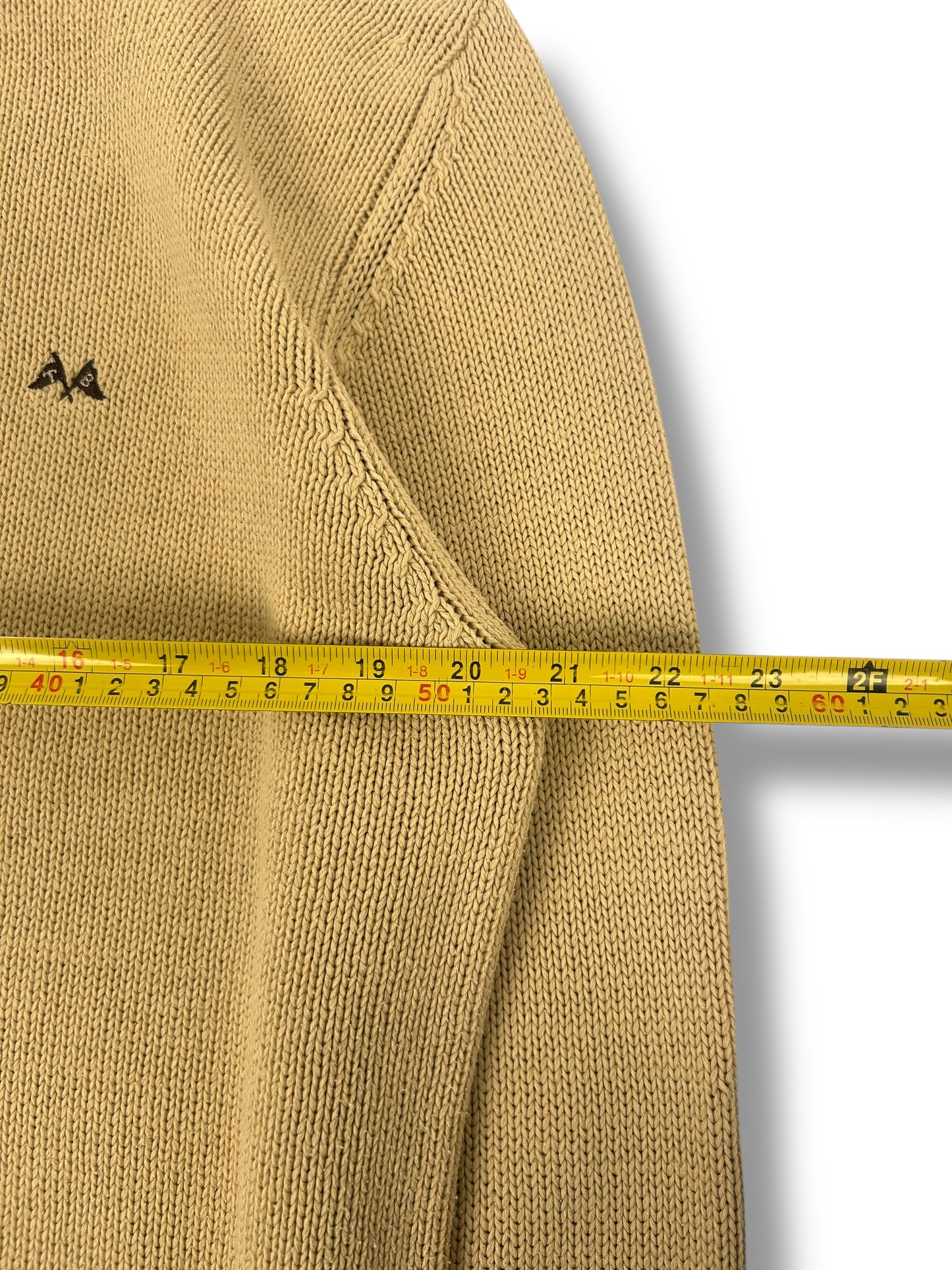 Burberry Pull Col Rond Beige Coton L Homme