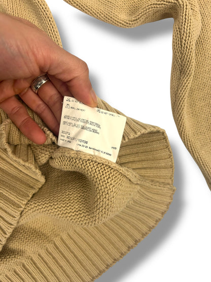 Burberry Pull Col Rond Beige Coton L Homme