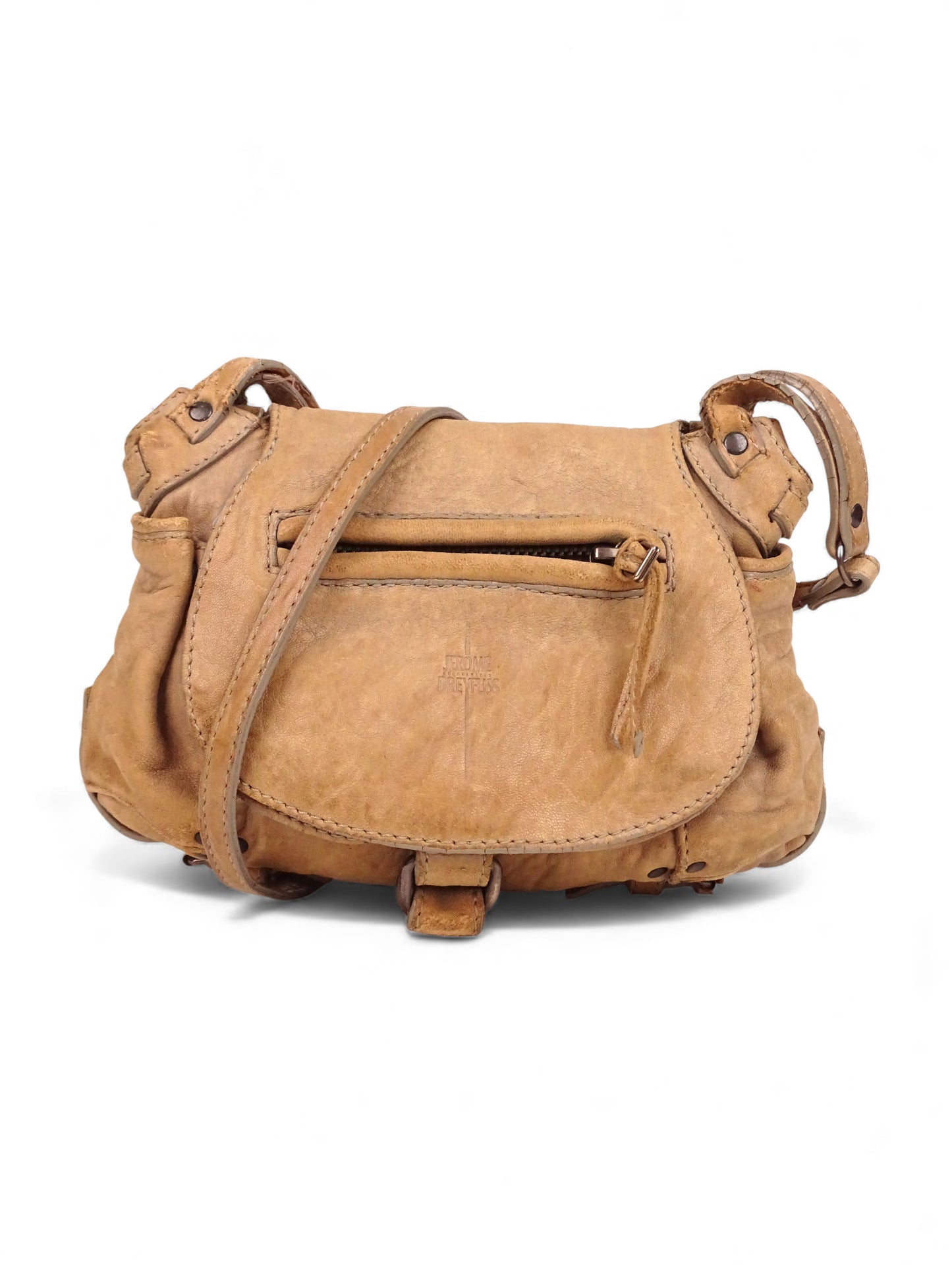 Jérôme Dreyfuss Sac Twee Mini Beige Cuir