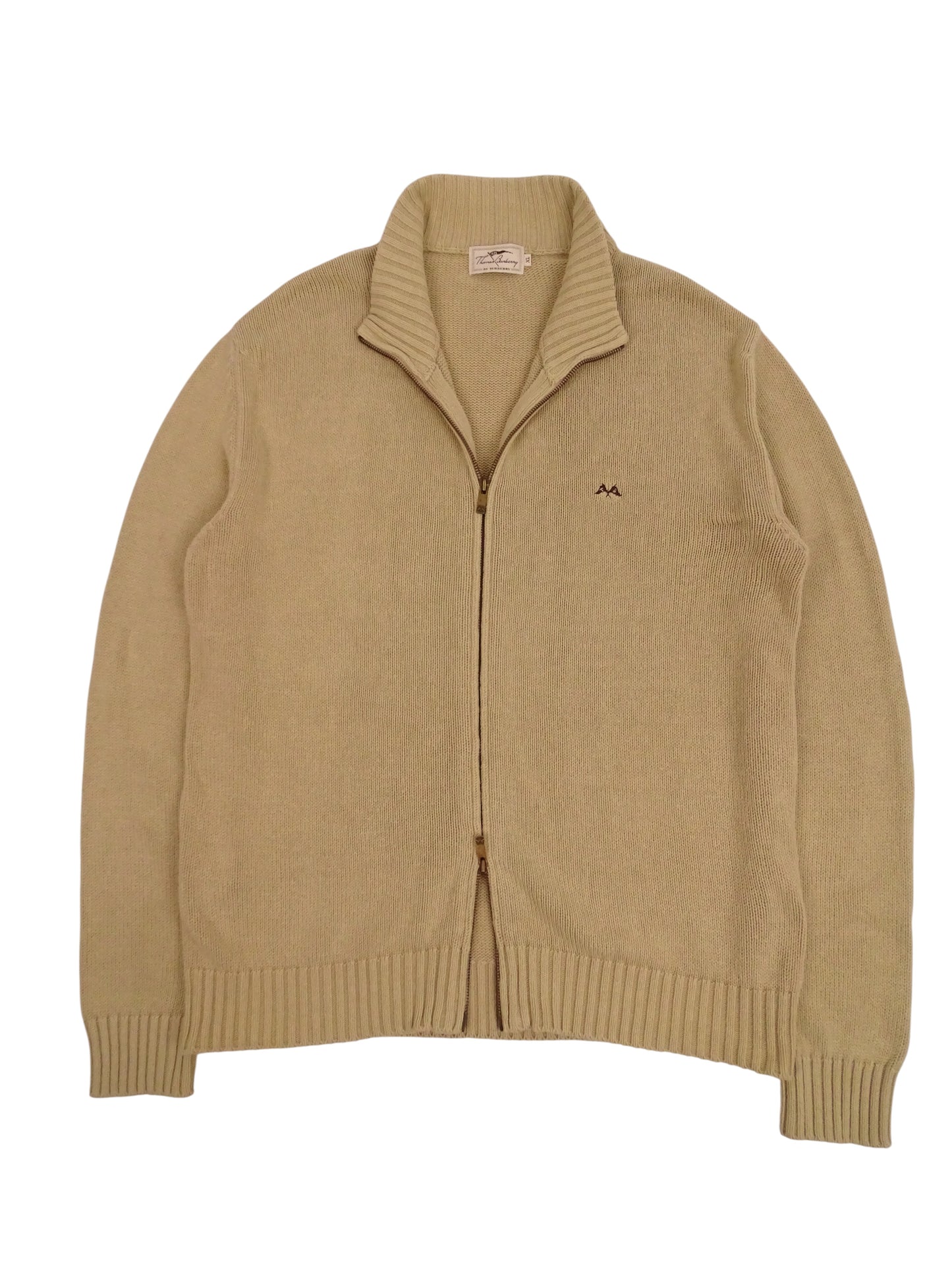 Burberry Sweat Zippé Beige Coton Full Zip XL Homme