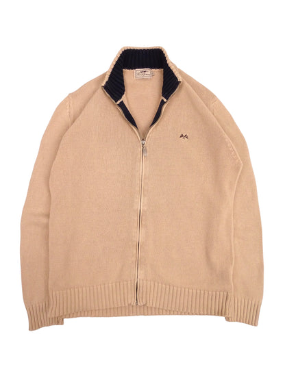 Burberry Sweat Zippé Beige Coton Full Zip XL Homme